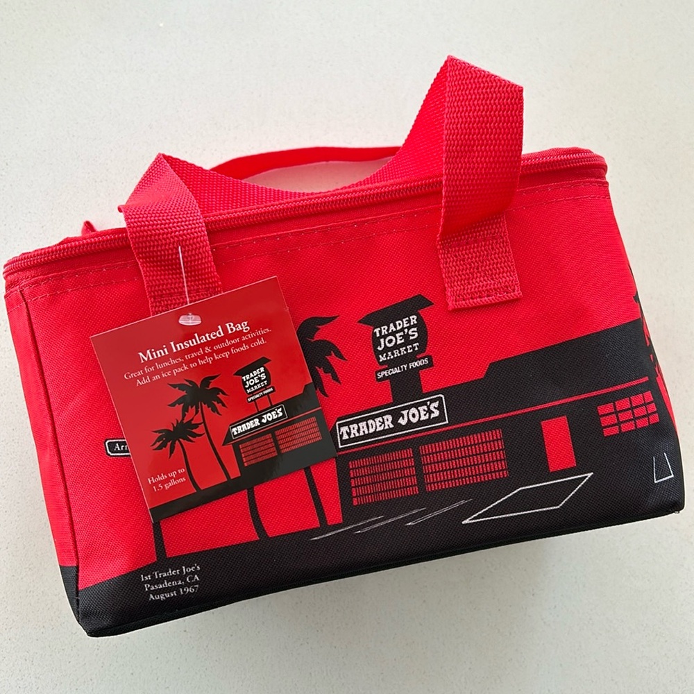 Trader Joe’s mini insulated bag red